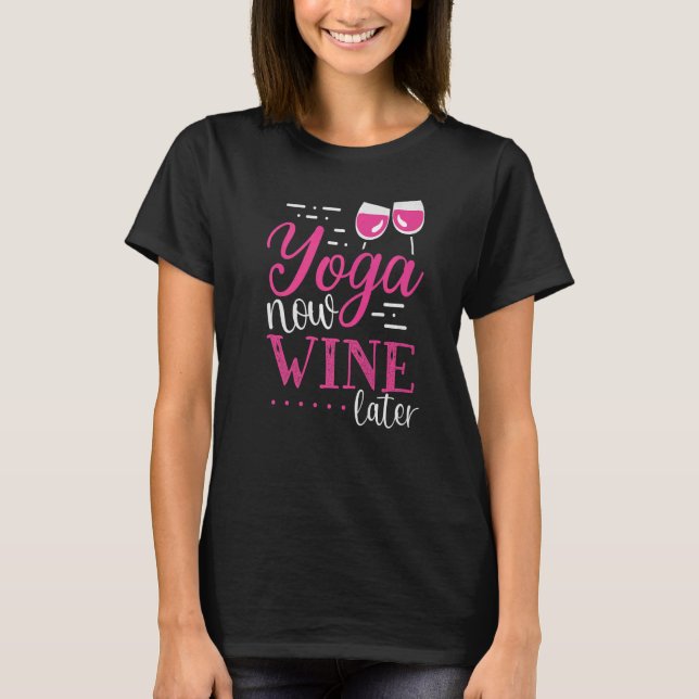 Camiseta Yoga Agora Vinho Depois Roupa de Vinho (Frente)