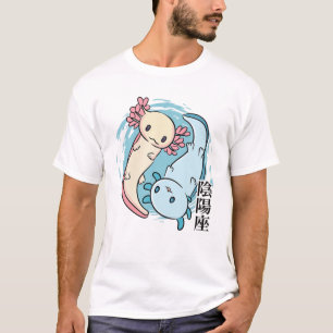 Camiseta Yoga - Anime Kawaii Cute Axolotl - Japonês Aesthe