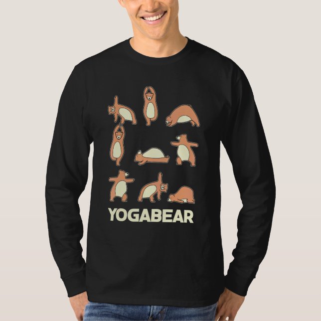 Camiseta Yoga Berries Bear Pose Berry Meditação Motiva Acr (Frente)