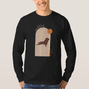Camiseta Yoga Boho Vintage Estilo do Bulldog Francês