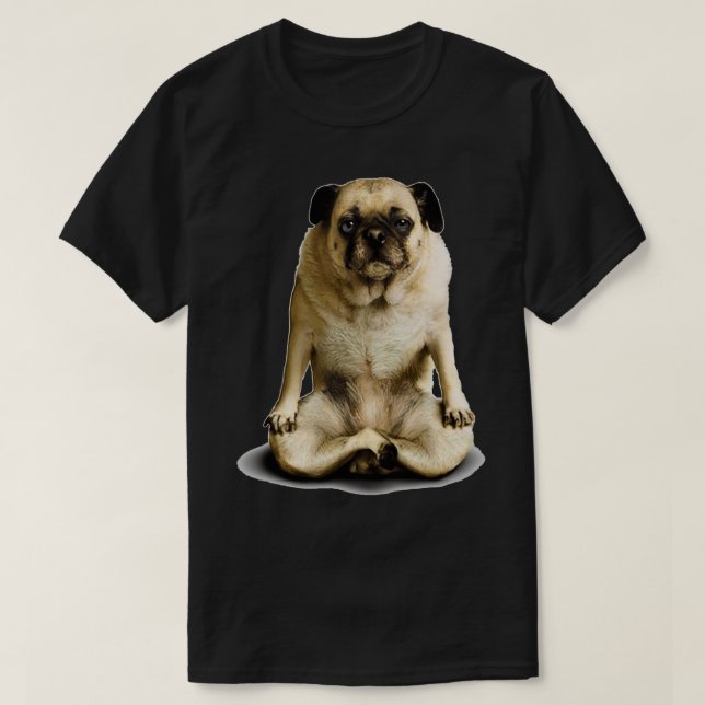 Camiseta Yoga Cães grandes cães (Frente do Design)