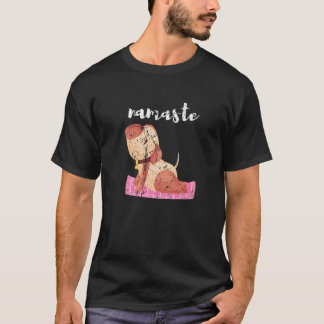 Camiseta Yoga Cão Pose Namaste Cão Espiritual Proprietário