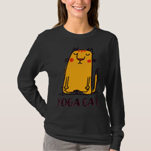 Camiseta Yoga Cat Engraçado