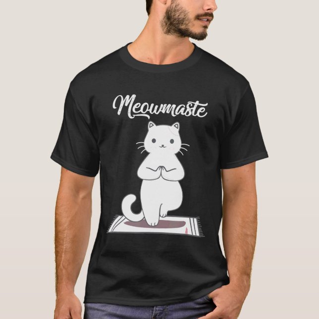 Camiseta Yoga Cat Meowmaste Namaste (Frente)