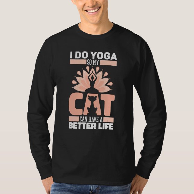 Camiseta Yoga Cat Training  Yogi Yoga (Frente)