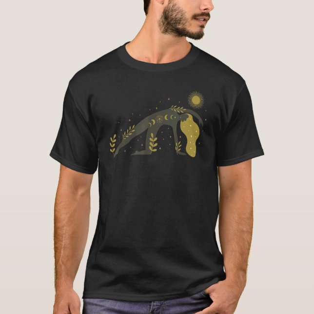 Camiseta Yoga Celestial Oculto Mágico (Frente)