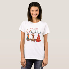 Camiseta Yoga das renas de Natal. Moose