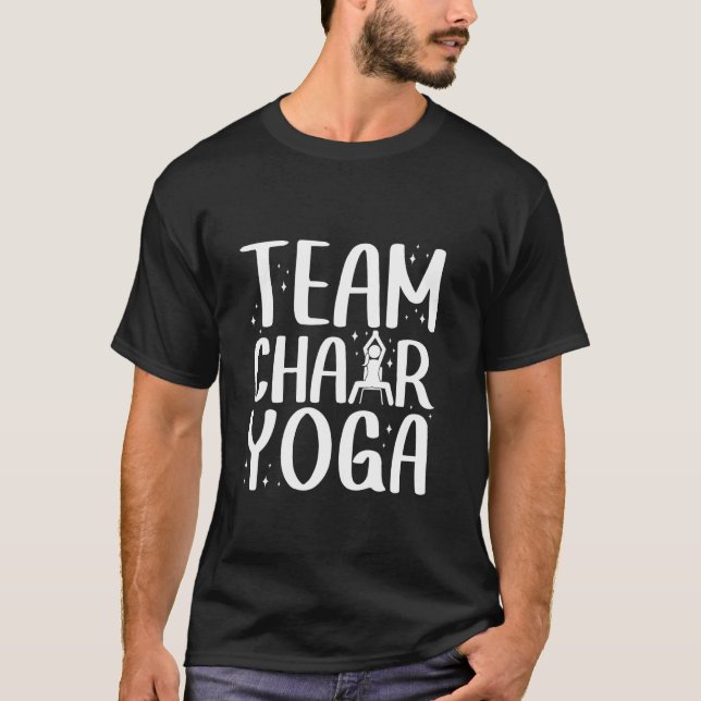 Camiseta Yoga de Cadeira em Equipe (Frente)