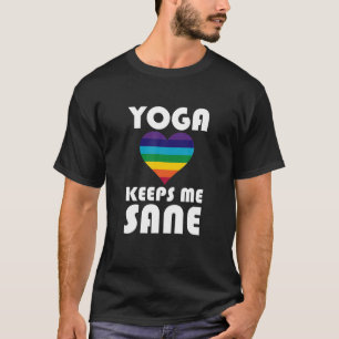 Camiseta Yoga dizendo com 7 cores Chakra Coração Coração YO