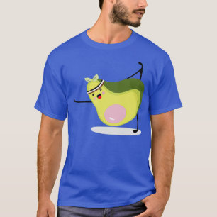 Camiseta yoga do abacate engraçado Meditando a fruta do yog
