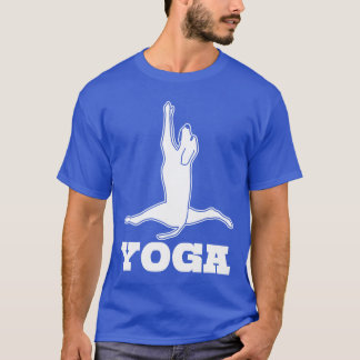 Camiseta Yoga Dog Spagat Meditação garoto amigo