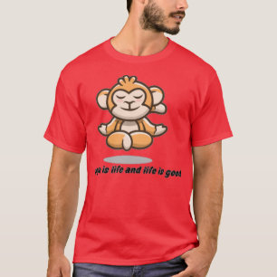 Camiseta yoga é a vida e a vida é um bom presente para ypur