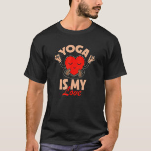 Camiseta Yoga É Meu Amor Instrutor de Yoga de Fitness Medit