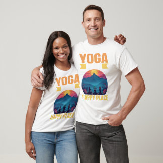 Camiseta Yoga é o meu lugar feliz