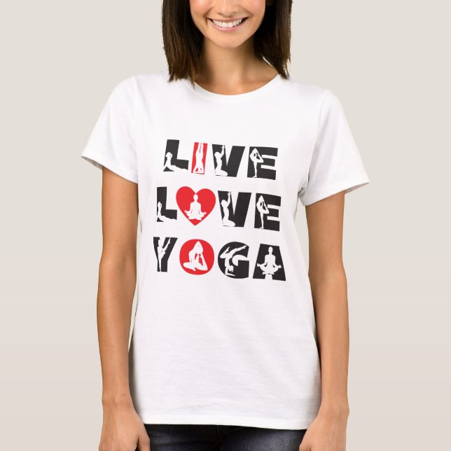 Camiseta Yoga - Eu Amo Yoga T-Shirt (Frente)
