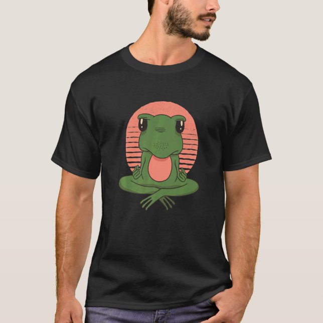 Camiseta Yoga Frog Meditation Buddhism Frog Prince Frogs Su (Frente)