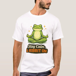 Camiseta Yoga Frog "Stay Calm & Ribbit On"
