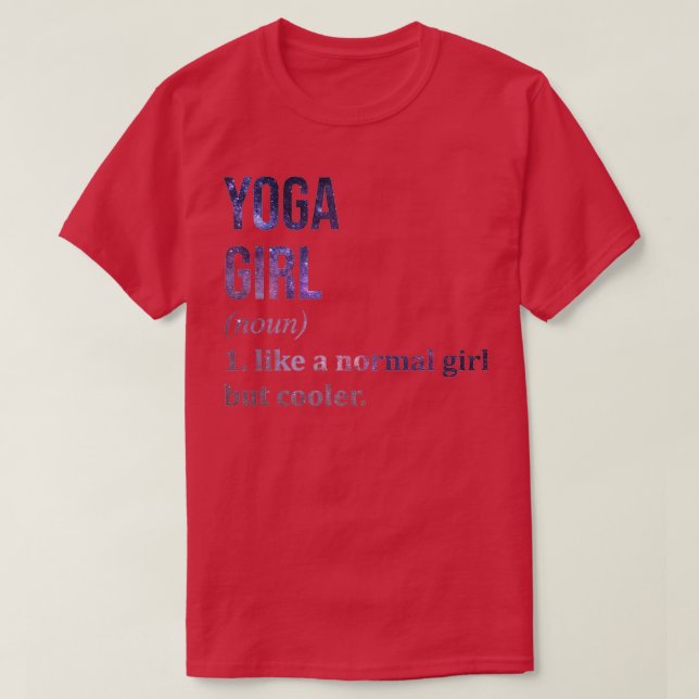 Camiseta Yoga Girl Engraçada Cotação (Frente do Design)