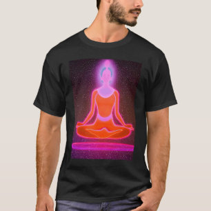 Camiseta Yoga Girl Female Sun Salutation Meditation Chakra