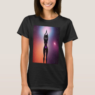 Camiseta Yoga Girl Female Sun Salutation Meditation Chakra