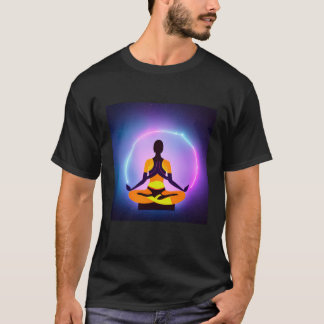 Camiseta Yoga Girl Female Sun Salutation Meditation Chakra 