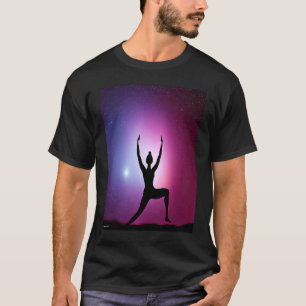 Camiseta Yoga Girl Female Sun Salutation Meditation Chakra
