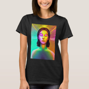 Camiseta Yoga Girl Female Sun Salutation Meditation Chakra