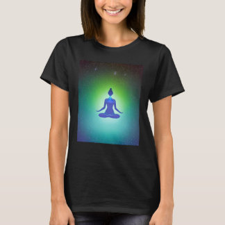 Camiseta Yoga Girl Female Sun Salutation Meditation Chakra
