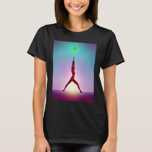 Camiseta Yoga Girl Female Sun Salutation Meditation Chakra