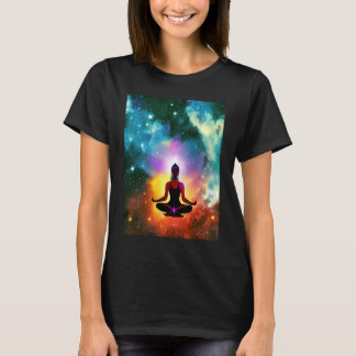 Camiseta Yoga Girl Female Sun Salutation Meditation Chakra