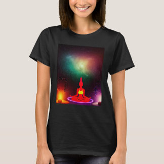Camiseta Yoga Girl Female Sun Salutation Meditation Chakra