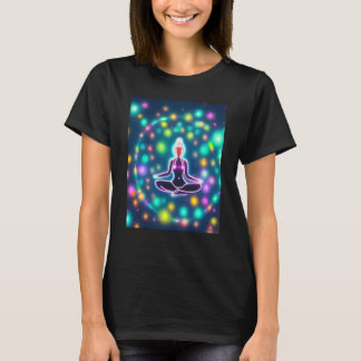 Camiseta Yoga Girl Female Sun Salutation Meditation Chakra