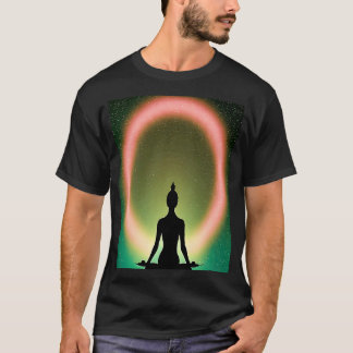 Camiseta Yoga Girl Female Sun Salutation Meditation Chakra
