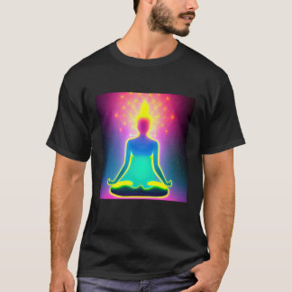Camiseta Yoga Girl Female Sun Salutation Meditation Chakra