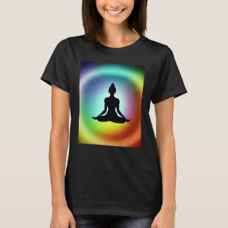 Camiseta Yoga Girl Female Sun Salutation Meditation Chakra