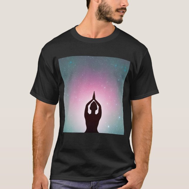 Camiseta Yoga Girl Female Sun Salutation Meditation Chakra (Frente)