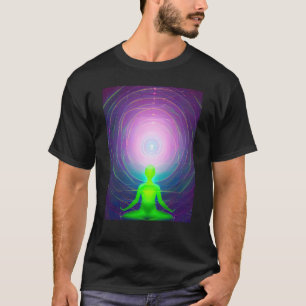 Camiseta Yoga Girl Female Sun Salutation Meditation Chakra