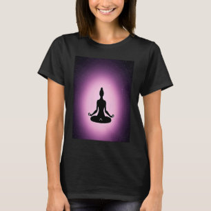 Camiseta Yoga Girl Female Sun Salutation Meditation Chakra
