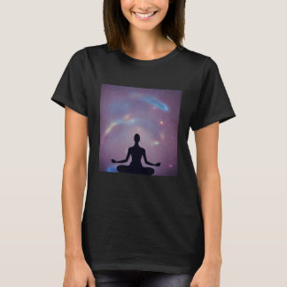 Camiseta Yoga Girl Female Sun Salutation Meditation Chakra