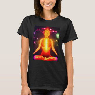 Camiseta Yoga Girl Female Sun Salutation Meditation Chakra