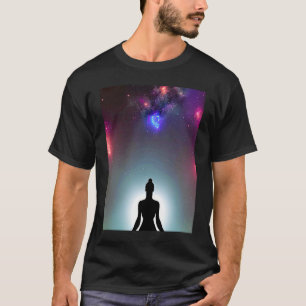 Camiseta Yoga Girl Female Sun Salutation Meditation Chakra
