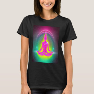 Camiseta Yoga Girl Female Sun Salutation Meditation Chakra
