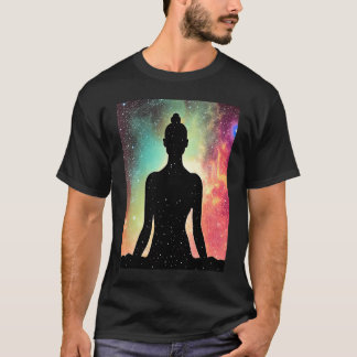 Camiseta Yoga Girl Female Sun Salutation Meditation Chakra