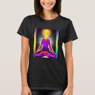 Camiseta Yoga Girl Female Sun Salutation Meditation Chakra