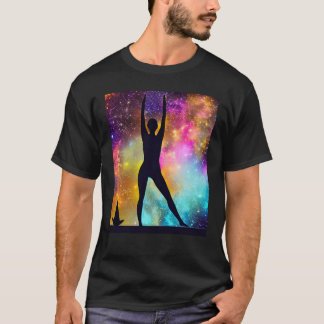 Camiseta Yoga Girl Female Sun Salutation Meditation Chakra 