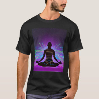 Camiseta Yoga Girl Female Sun Salutation Meditation Chakra