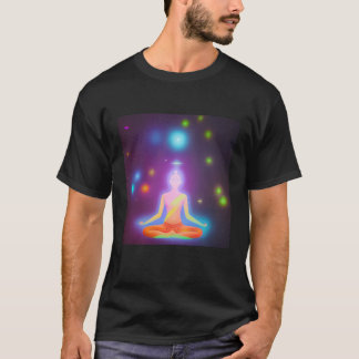 Camiseta Yoga Girl Female Sun Salutation Meditation Chakra