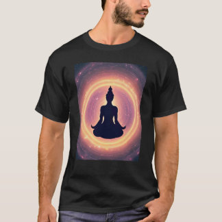 Camiseta Yoga Girl Female Sun Salutation Meditation Chakra