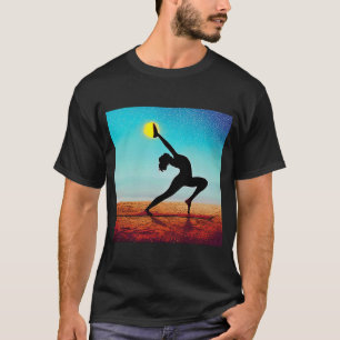 Camiseta Yoga Girl Female Sun Salutation Meditation Chakra