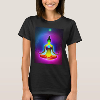 Camiseta Yoga Girl Female Sun Salutation Meditation Chakra 